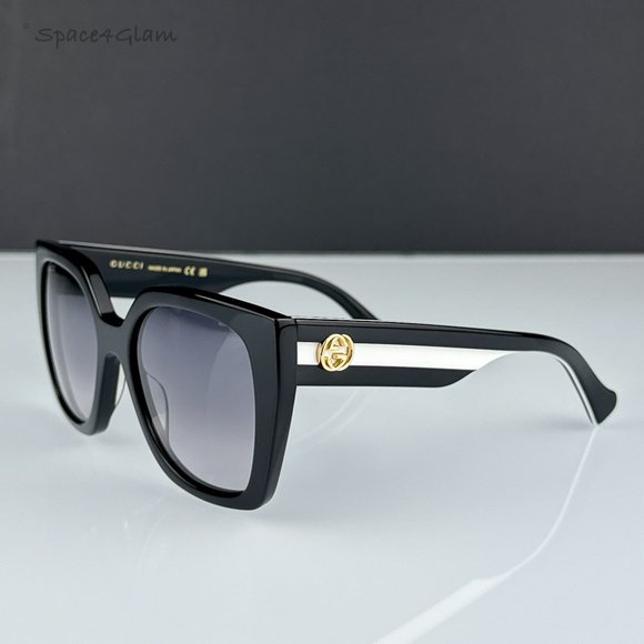 Gucci Women Sunglasses Black Grey Gradient Square GG1300S 004 BRAND NEW - Picture 5 of 11